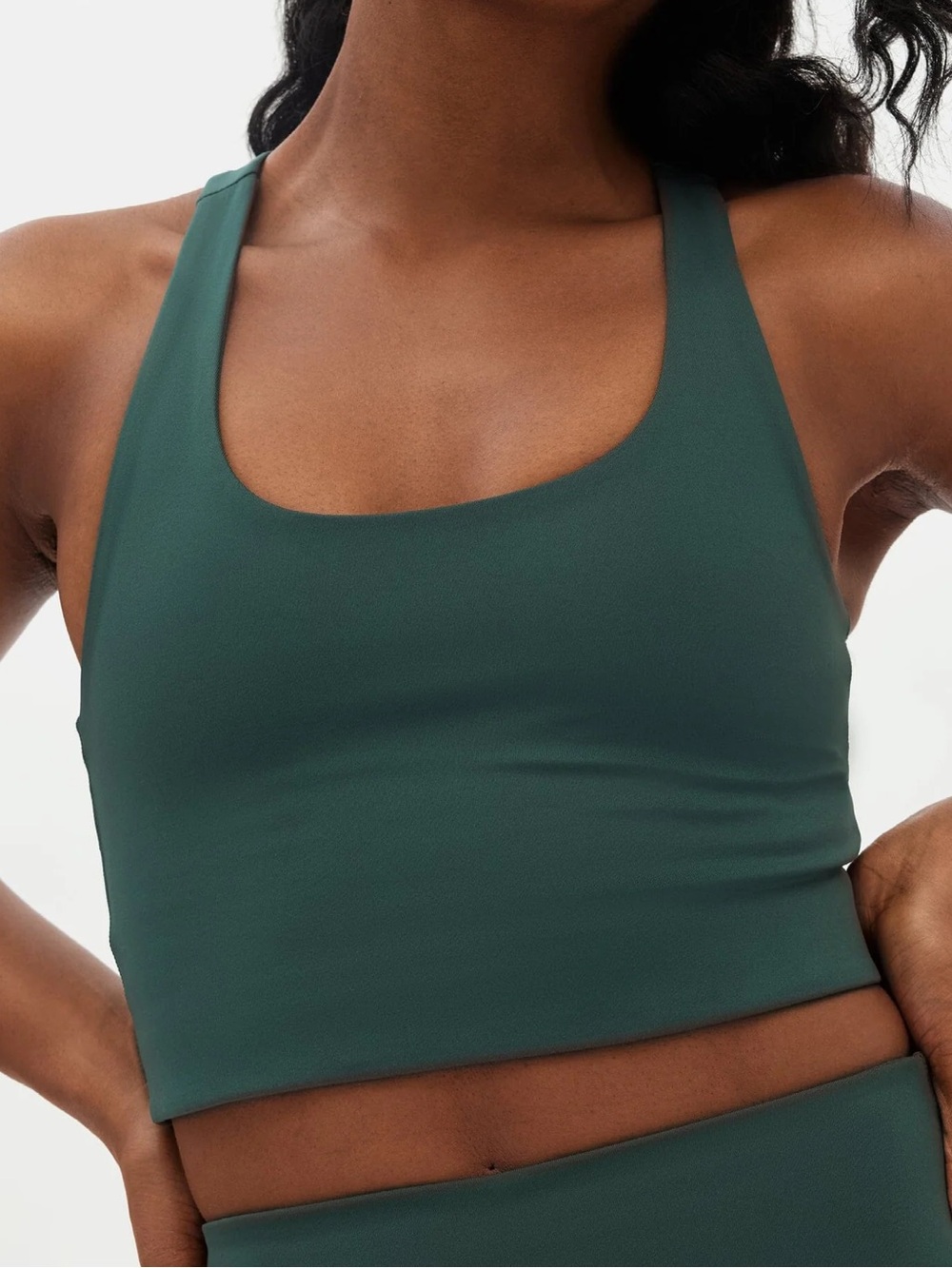 Girlfriend Collective Paloma Sports Bra in Green